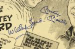 1974 Signed Framed Mickey Mantle Whitey Ford 14 x 18 New York Yankees Hall of Fame Comic (JSA)