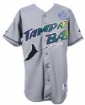 1999 Wade Boggs Tampa Bay Devil Rays Signed Game Worn Road Jersey (MEARS A10 / Boggs LOA/JSA) Final/3,000th Hit Season