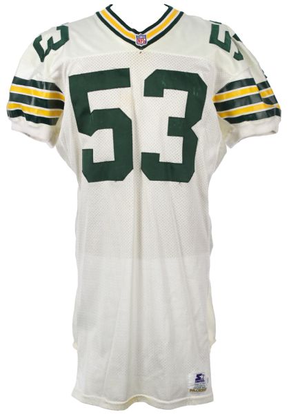 1995 George Koonce Green Bay Packers Game Worn Road Jersey (MEARS LOA/JSA)