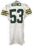 1995 George Koonce Green Bay Packers Game Worn Road Jersey (MEARS LOA/JSA)