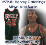 1979-81 Harvey Catchings Milwaukee Bucks Game Worn Road Jersey (MEARS A10 / Property of Milwaukee Bucks Tag) 