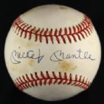 1984-94 Mickey Mantle New York Yankees Single Signed OAL Brown Baseball (UDA) 