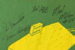 1957 Historic Green Bay Packers Autographed Welcome to the New Green Bay Stadium 32 x 48 Stadium Banner w/ 26 Signatures: Bart Starr, Tony Canadeo & More (JSA)
