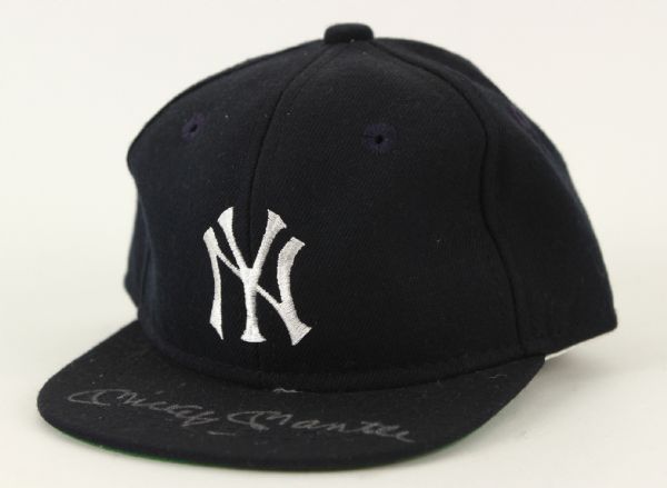 1980s Mickey Mantle New York Yankees Signed New Era Size 3 7/8 Cap (JSA)
