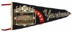 1963-65 New York Yankees Pennants Includes Yankees Dodgers World Series Pennant