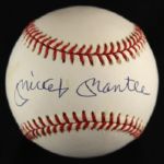 1984-94 Mickey Mantle New York Yankees Single Signed OAL Brown Baseball (JSA)