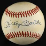 1984-94 Mickey Mantle New York Yankees Single Signed Rawlings OAL Bobby Brown Baseball (JSA)