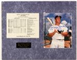 1980s Mickey Mantle New York Yankees Signed & Inscribed "No. 7" 16" x 20" Matted Display (PSA/DNA)