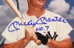 1980's Mickey Mantle New York Yankees Signed & Inscribed No. 7 16 x 20 Matted Display (PSA/DNA)