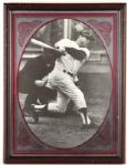 1985 Signed Mickey Mantle Framed Mirror New York Yankees "16 x 20" (JSA*)