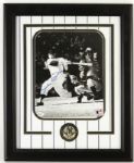 1988 Mickey Mantle New York Yankees Signed 14" x 17" Framed Display *JSA*