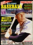1990 Mickey Mantle New York Yankees Signed & Inscribed ("No. 7") All Time Baseball Greats Magazine (JSA) 