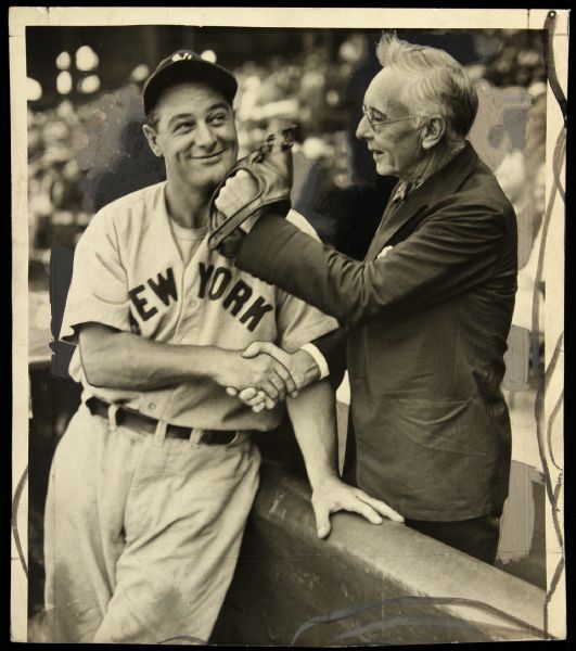 1935 Lou Gehrig New York Yankees Harry Davenport "Iron Man of the Stage" Original 8" x 9" Photograph