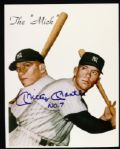 1990's Mickey Mantle New York Yankees Signed & Inscribed (MVP 1962 & No. 7) Photos - Lot of 2 (JSA)