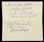 1960s Ink Spots Multi Signed Placard From Show at Mickey Mantles Joplin Holiday Inn (JSA)