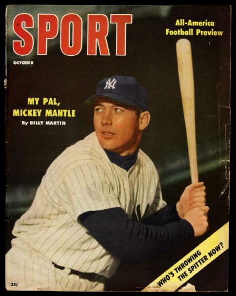 1956 Mickey Mantle New York Yankees Sport Magazine