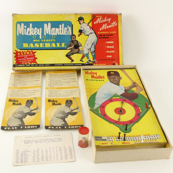 1957 Mickey Mantle New York Yankees Big League Baseball Board Game