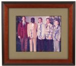 1974 Mickey Mantle Whitey Ford Cool Papa Bell Jocko Conlan Edward Stack Signed 14" x 16" Framed Photo (JSA) 