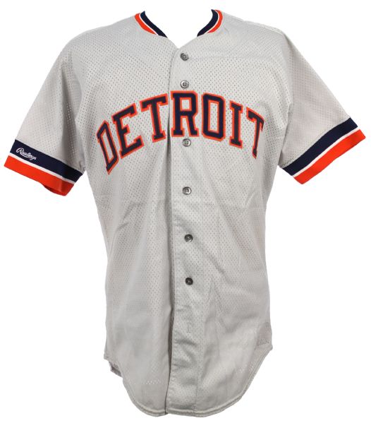1988 Alan Trammell Detroit Tigers Game Worn Batting Practice Jersey (MEARS LOA)