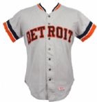 1985-86 Doug Baker Detroit Tigers Game Worn Batting Practice Jersey (MEARS LOA)
