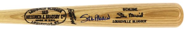 1969-72 style NEAR MINT Blazing Blue Stan Musial St. Louis Cardinals Signed H&B Louisville Slugger Professional Model Show Bat *JSA*