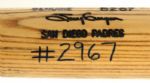 1999 Tony Gwynn San Diego Padres Signed & Inscribed (2,967) Louisville Slugger Professional Model Game Used Bat (MEARS LOA/JSA Full Letter)
