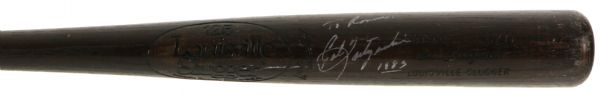 1983 Carl Yastrzemski Boston Red Sox Signed Louisville Slugger Professional Model Game Used Bat (MEARS LOA/JSA Full Letter)
