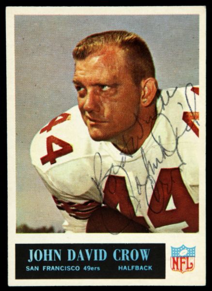 1965 Philadelphia John David Crow San Francisco 49ers Signed Card *JSA*