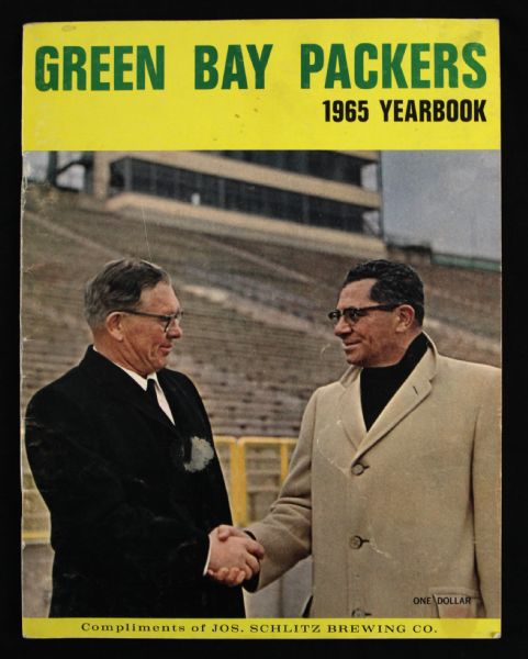 1965 Green Bay Packers Yearbook w/ Vince Lombardi & Curly Lambeau Cover