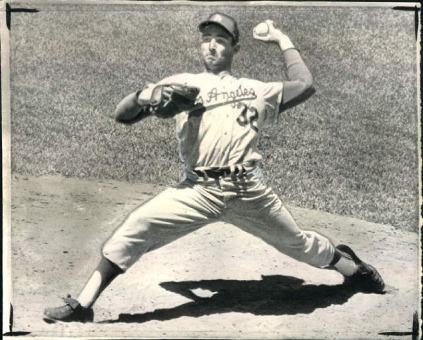 1961-69 Sandy Koufax Los Angeles Dodgers Original Photos - Lot of 6