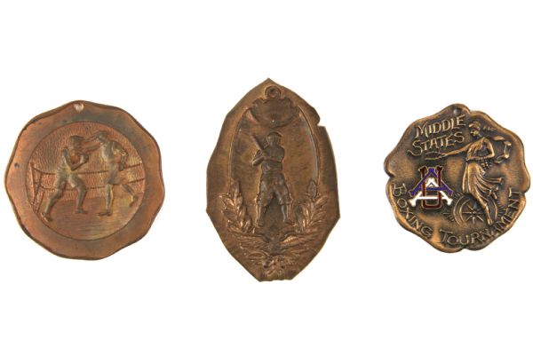 1900-15 Boxing & Baseball Medal Collection - Lot of 3