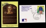 1989 circa Nolan Ryan Bob Feller Texas Rangers Cleveland Indians Signed Postcards - Lot of 2 (JSA)