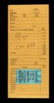 1958 Willie Mays San Francisco Giants Collects 1000th Career Hit at County Stadium Ticket Stub