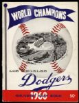 1960 Los Angeles Dodgers Defending World Champions Team Yearbook