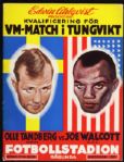 1949 Olle Tandberg Jersey Joe Walcott Official Swedish Language Fight Program