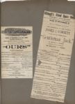 1894-97 Scrapbook Page w/ 6 Theatre Programs Including Heavyweight Champion James J. Corbett in Gentleman Jack