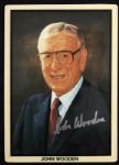1991 John Wooden UCLA Bruins Signed Treasury of Sports Art Trading Card *JSA*