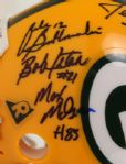 1960's circa signed Green Bay Packers Mini Helmet w/ 8 Lombardi Era Signatures - Starr, Wood, McGee, Jeter (JSA)