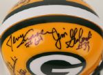 1960's circa signed Green Bay Packers Mini Helmet w/ 8 Lombardi Era Signatures - Starr, Wood, McGee, Jeter (JSA)