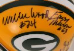 1960's circa signed Green Bay Packers Mini Helmet w/ 8 Lombardi Era Signatures - Starr, Wood, McGee, Jeter (JSA)