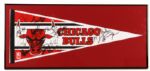 1990s Framed Signed Chicago Bulls Pennant 14 Signatures w/ Michael Jordan (Clubhouse) Scottie Pippen 15" x 33" (JSA)