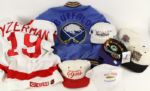 1990s Baseball Football Basketball Hockey Apparel Collection - Lot of 16 w/ Items Signed by Nolan Ryan, Steve Young, Scottie Pippen & More