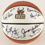 2008 Milwaukee Bucks Memorabilia Collection - Lot of 7 w/ Multi Signed Ball & Poster Including Oscar Robertson & More (JSA)
