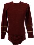 1935 Cornell Big Red Game Worn Football Jersey & Cornellian Yearbook