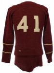 1935 Cornell Big Red Game Worn Football Jersey & Cornellian Yearbook