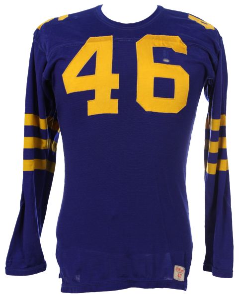 1957-59 Blue Durene #46 Game Worn Wilson Football Jersey