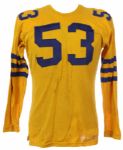 1957-59 Yellow Durene #53 Game Worn Wilson Football Jersey