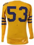 1957-59 Yellow Durene #53 Game Worn Wilson Football Jersey
