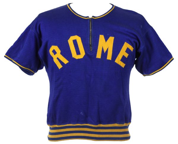1950-53 Rome Basketball Half Zip Durene MacGregor Game Worn Warm Up Shirt 