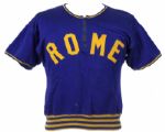 1950-53 Rome Basketball Half Zip Durene MacGregor Game Worn Warm Up Shirt 